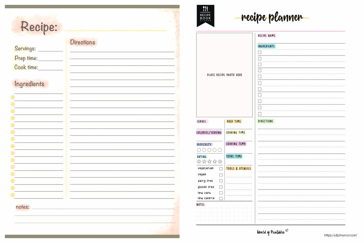 Online Recipe Book Template: Digital Cookbook Design