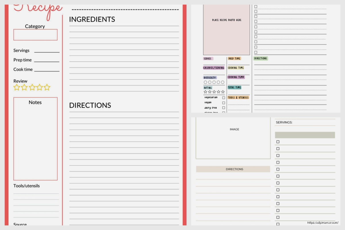 Online Recipe Book Template: Digital Cookbook Design