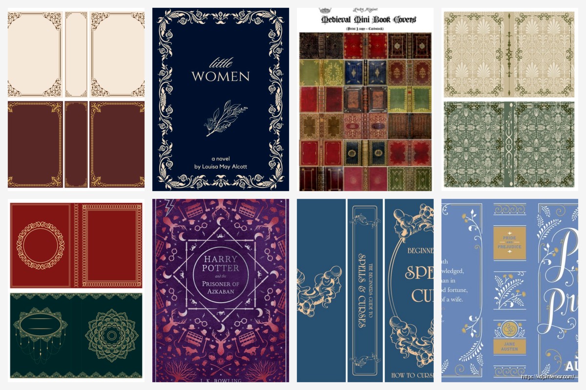 Printable Book Covers: DIY Design Downloads