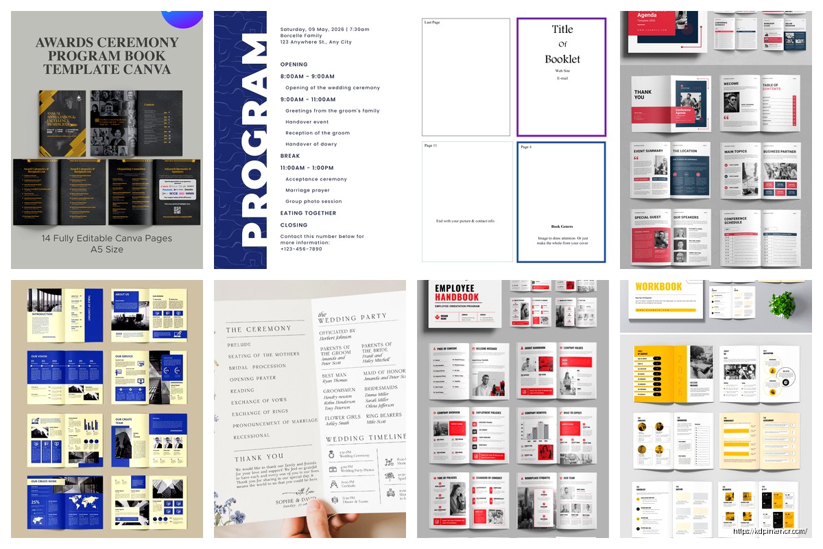 Program Booklet Template: Event Publication Design