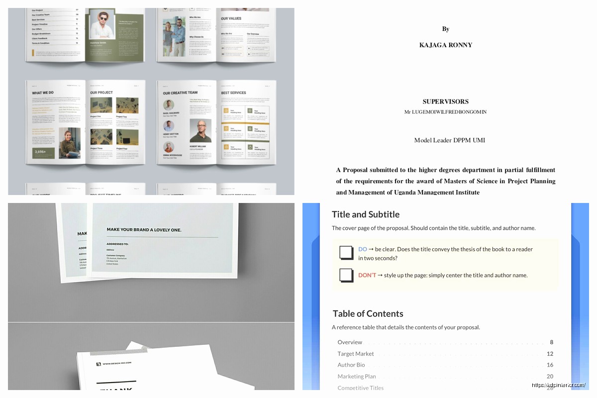 Sample Book Proposal: Traditional Publishing Examples