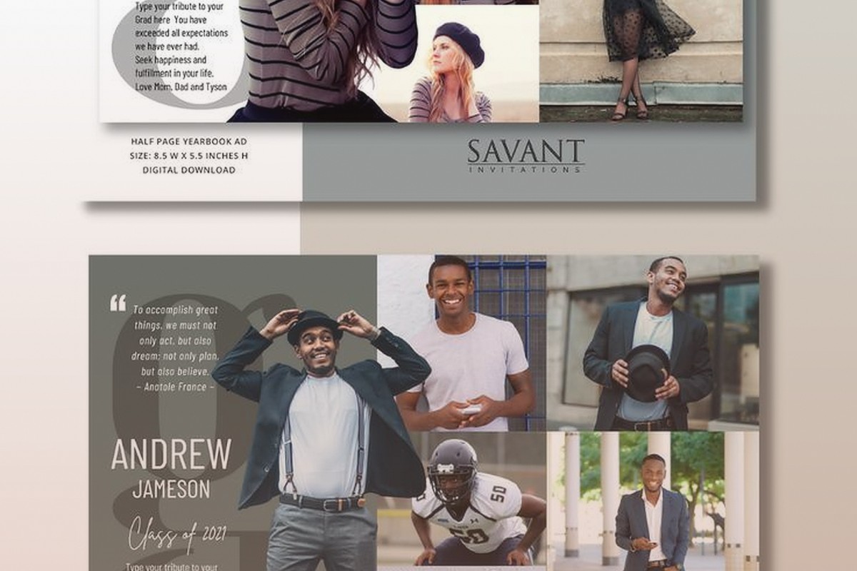 Yearbook Page Templates: School Annual Layouts