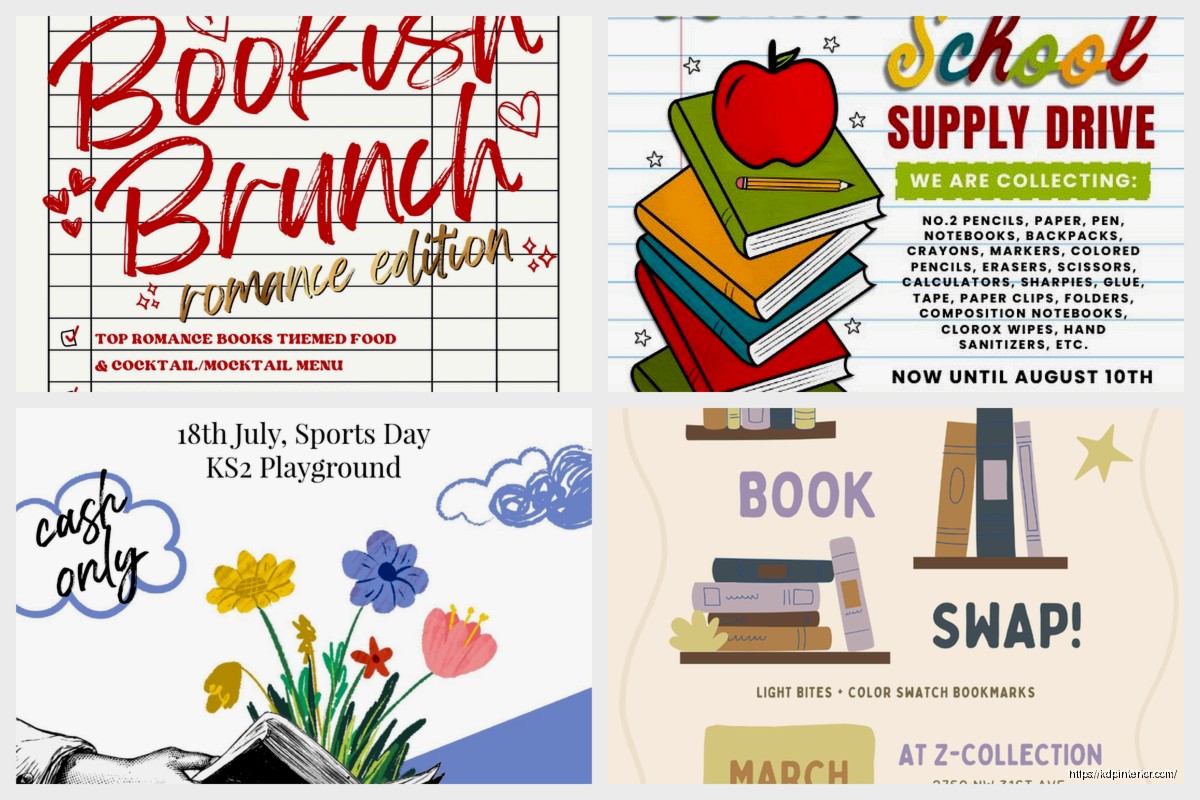 Book Drive Flyer: Charity Event Templates