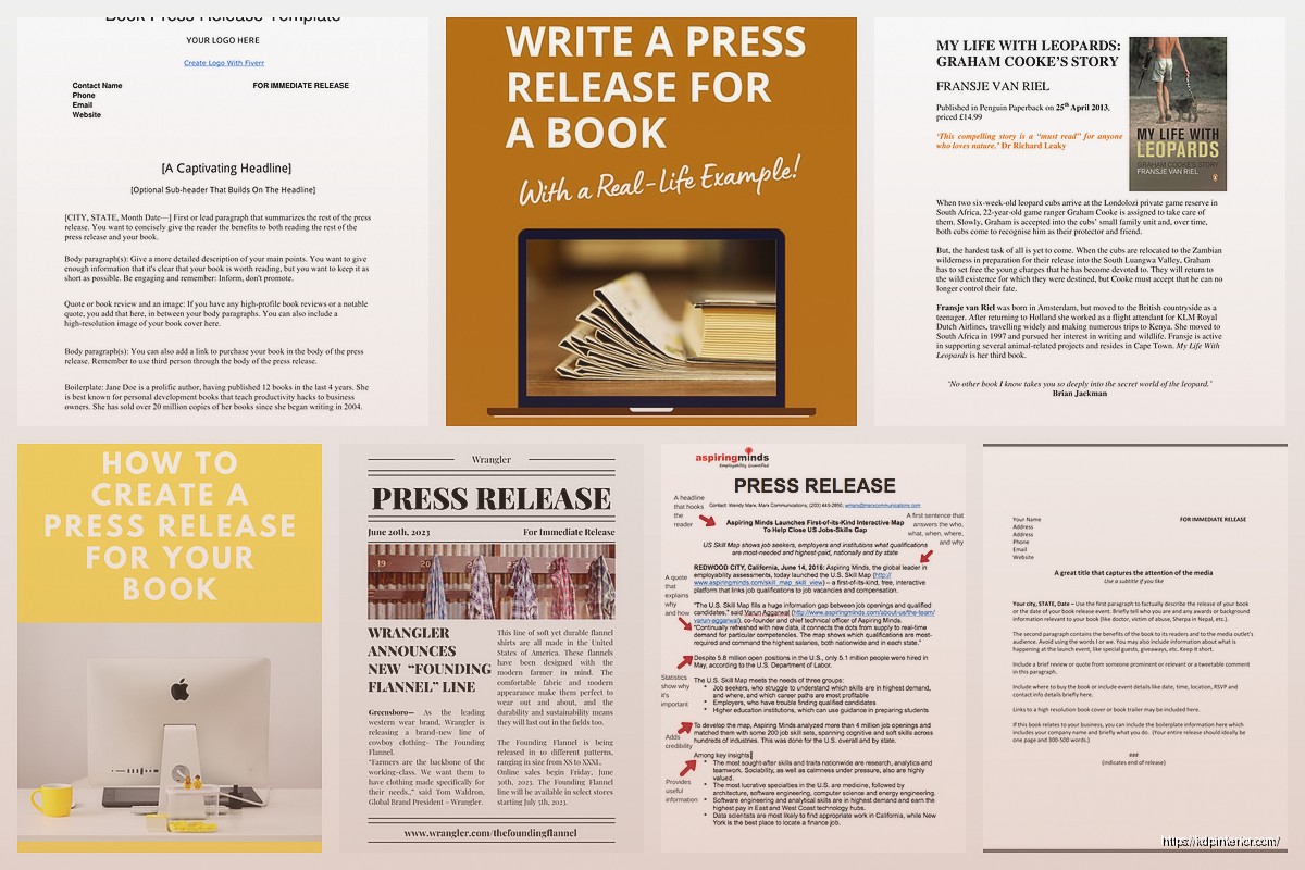 Book Press Release Example: Launch Announcement