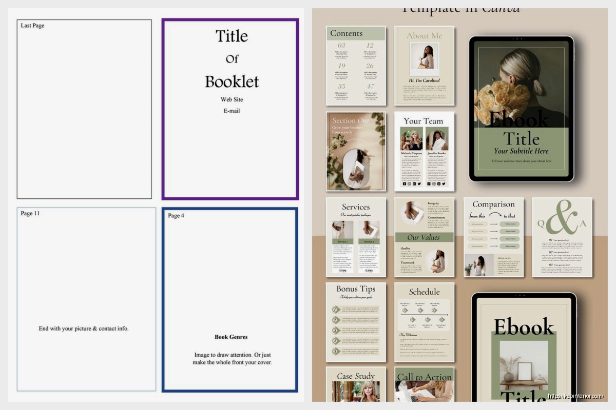 Booklet Template Canva: Mini Book Design