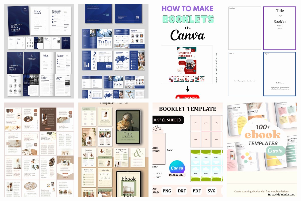 Booklet Template Canva: Mini Book Design