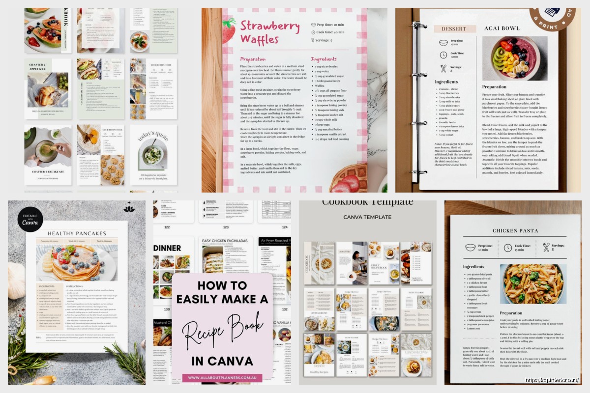 Canva Cookbook Template: Recipe Book Design