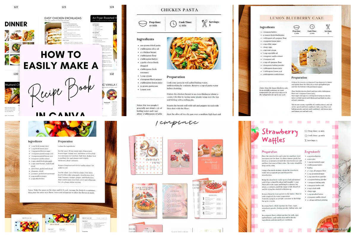 Canva Recipe Book Template: Cookbook Creation