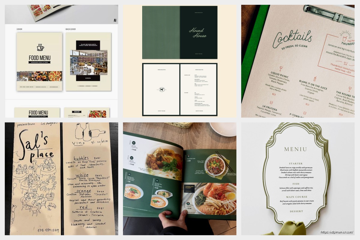 Menu Booklet Design: Restaurant Publishing