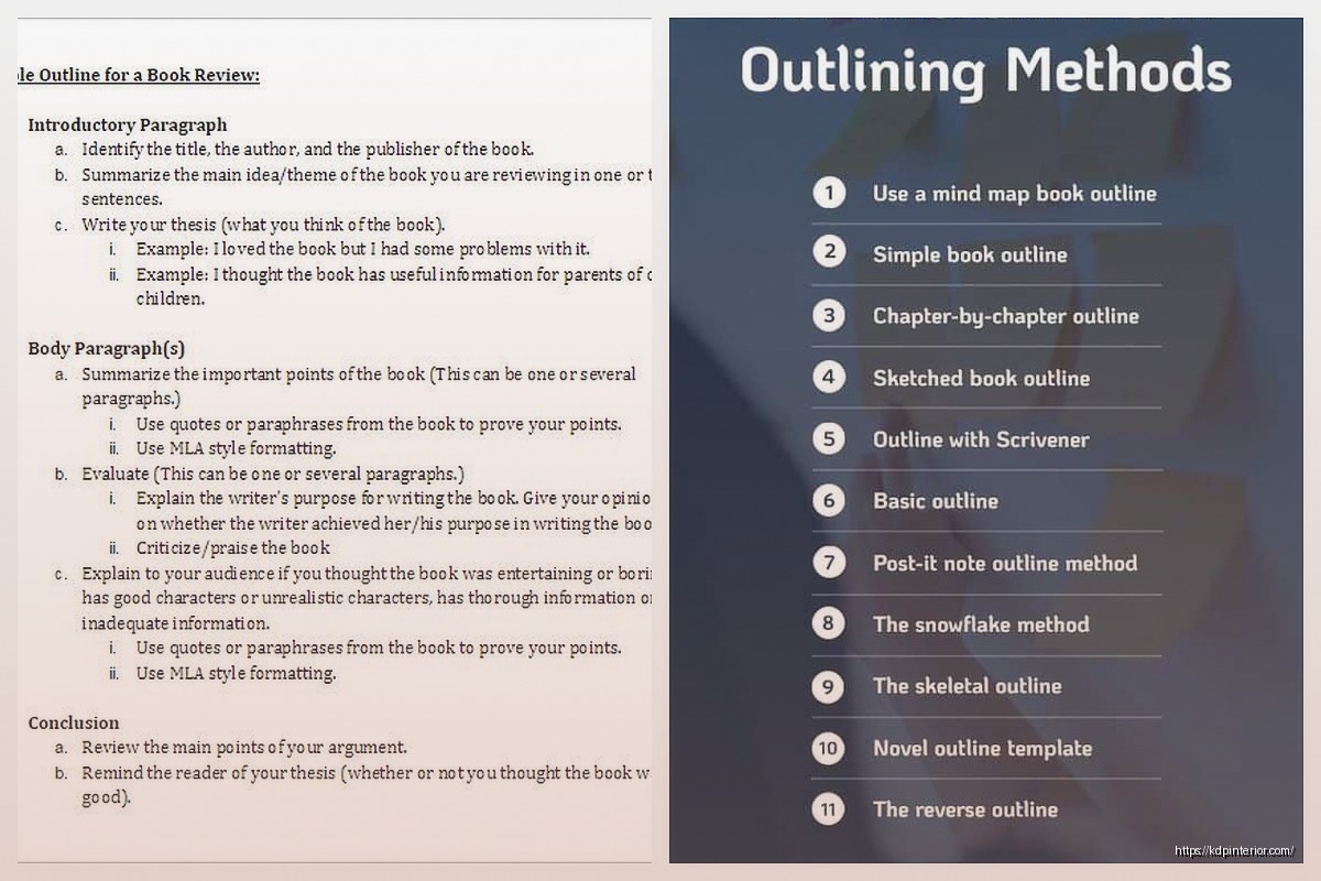 Outline of a Book Example: Story Planning Sample