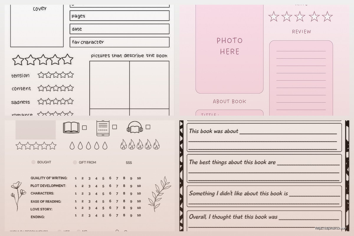 Printable Book Review Template: Analysis Worksheets