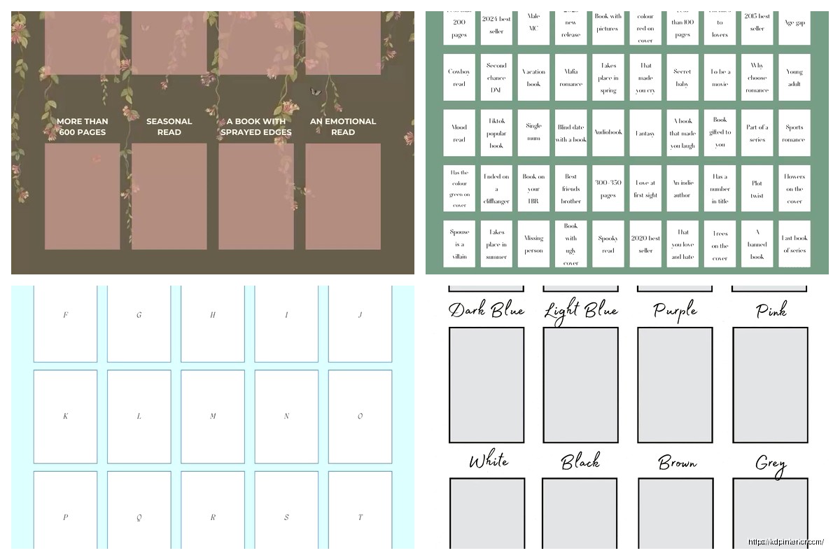 Reading Challenge Template: Goal Setting Tools