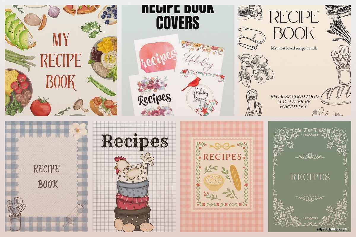 Recipe Book Cover Template: Cookbook Front Page