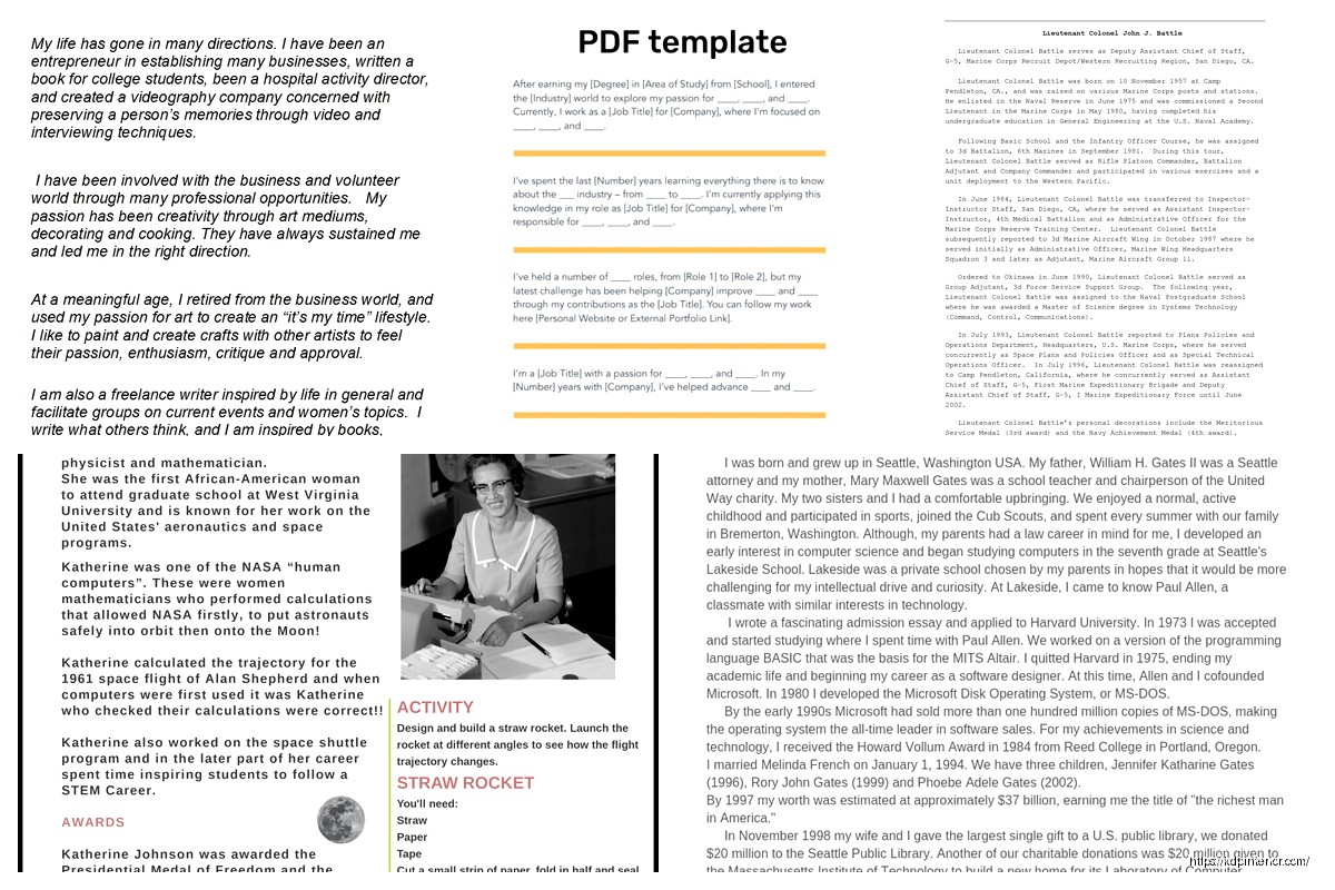 Sample Biographies: Life Story Examples