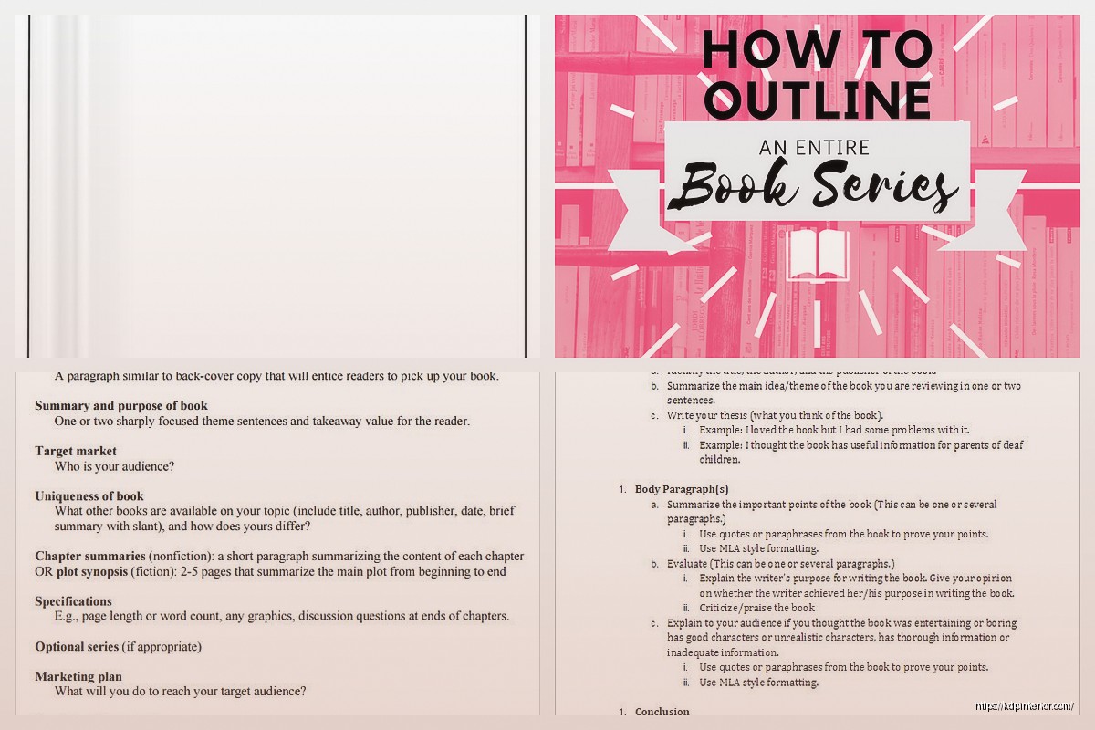 Sample Book Outline: Story Planning Examples