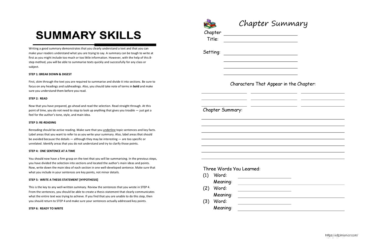 Summary of a Chapter Example: Book Analysis Sample