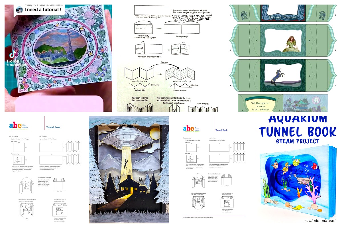 Tunnel Book Template: 3D Paper Art Format